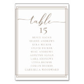 Simple Script Classic Wedding Tischnummer (Vorderseite)