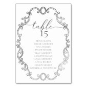 Simple Script Classic Wedding Tischnummer (Vorderseite)