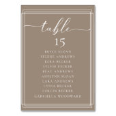 Simple Script Classic Wedding Tischnummer (Vorderseite)