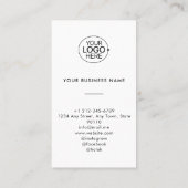 Simple Script Connect With Us Add Logo QR Code  Visitenkarte (Rückseite)