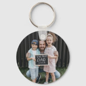 Simple Script Daddy EST Foto Vathers Day Schlüsselanhänger (Rückseite)