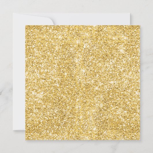 Simple Script Gold Red Confetti Weihnachts-Party Einladung (Rückseite)