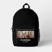 Simple Script Grandma Est. 3 Photo Year Bedruckter Rucksack (Vorderseite)