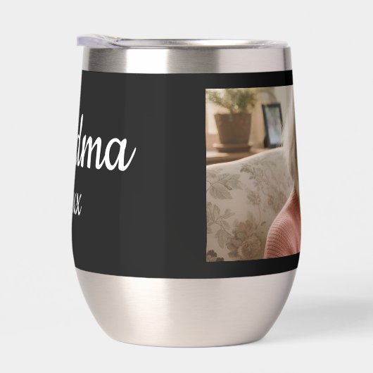 Simple Script Grandma Est.Photo Year Black (Rechts)