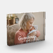 Simple Script Grandma Est.Photo Year Black Fotoblock (Links)