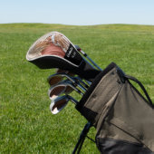 Simple Script Grandma Est.Photo Year Black Golf Headcover (In SItu)