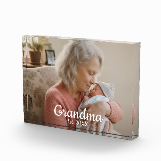 Simple Script Grandma Est.Photo Year Fotoblock (Rechts)