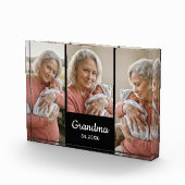 Simple Script Grandma Year Est. 3 Photo Acrylic Fotoblock (Rechts)