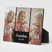  Simple Script Grandma Year Est. 3 Photo Fotoplatte (Seite)