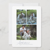 Simple Script Minimalist Photo Collage Wedding Einladung (Rückseite)