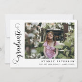 Simple Script Modern 2 Foto Graduation Party Einladung (Vorderseite)