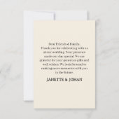 Simple Script Modern Wedding Photo Thank You Card Dankeskarte (Rückseite)
