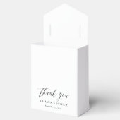 Simple Script Monogram Thank You Wedding Geschenkschachtel (Geöffnet)