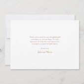 Simple Script Photo Collage Baby Dankeskarte (Rückseite)