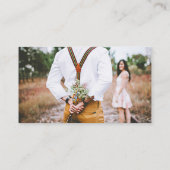 Simple Script Photo QR Code Wedding RSVP Enclosure Begleitkarte (Rückseite)