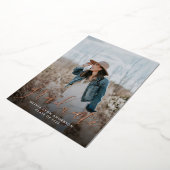 Simple Script Rose Gold Graduation Announcement Folieneinladung (Gedreht)