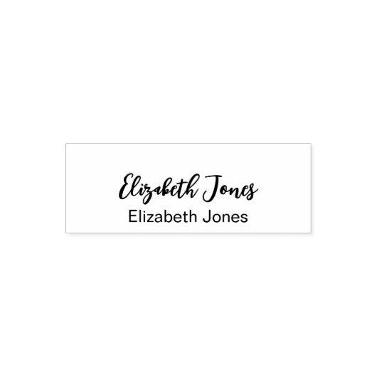 Simple Script Signature and Printed Name Template Permastempel (Design)