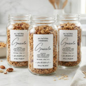 Simple Script Vertical Homemade Granola Label
