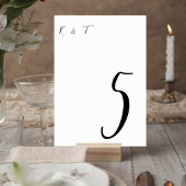 Simple Script Wedding Table Numbers Tischnummer
