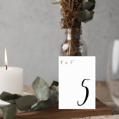 Simple Script Wedding Table Numbers Tischnummer