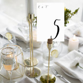 Simple Script Wedding Table Numbers Tischnummer