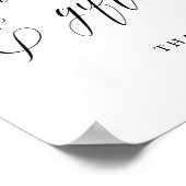 Simple Script  Wedding Tabletop Cards & Gifts Sign Poster (Ecke)