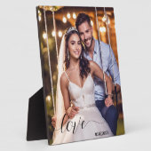 Simple Script Your Wedding Photo Plaque Fotoplatte (Seite)