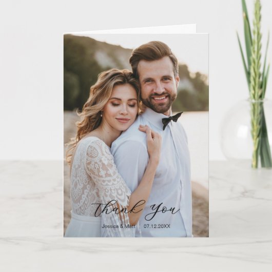 Simple Scripty Photo Thank You Card Karte (Vorderseite)