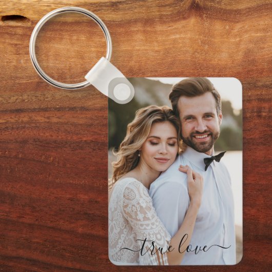 Simple Scripty True Love Foto Schlüsselanhänger (Vorderseite)