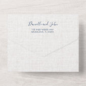 Simple Seashell Beach Foto Wedding All In One Einladung (Rückseite)