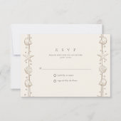 Simple Seashell Border Beach Wedding RSVP Karte (Vorderseite)