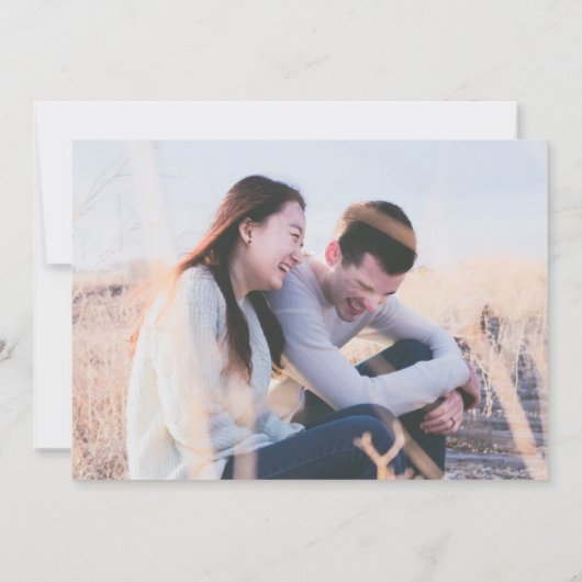 Simple Seashell Foto Beach Wedding Save the Date (Rückseite)