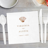 Simple Seashell Wedding Serviette