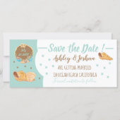 Simple Seashells Beach Save the Date Card (Vorderseite)