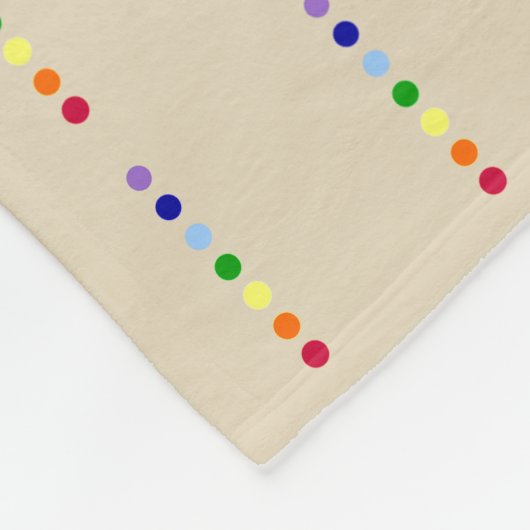 Simple Seven Chakra Line Fleece Blanket (Ecke)
