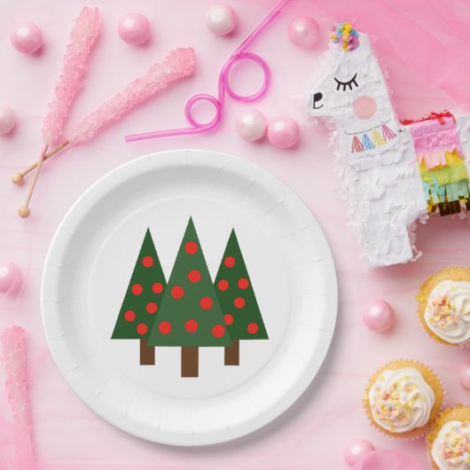 Simple Shape Christmas Groove auf White Pappteller (Party)