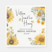 Simple She’s Found Her Honey Bee Bridal Shower Serviette (Vorderseite)
