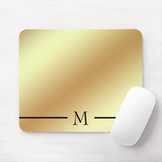 Simple Shiny Gold Mousepad (Mit Mouse)