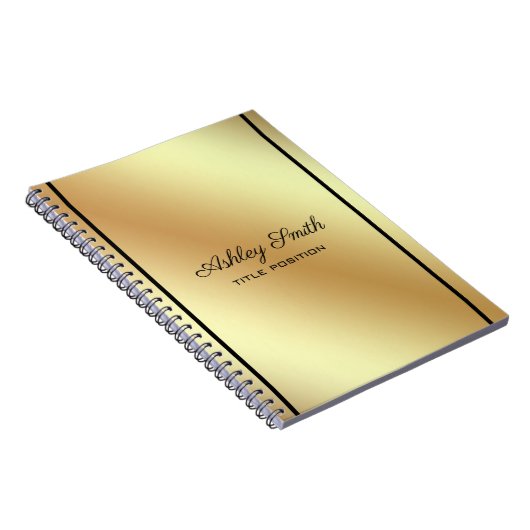 Simple Shiny Gold Notizblock (Rechte Seite)