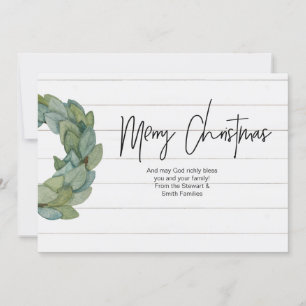 Simple Shiplap Magnolia Farmhouse Weihnachtskarte Karte
