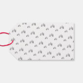 Simple Silver Calligraphy Weihnachten Geschenkanhänger (Rückseite Horizontal)