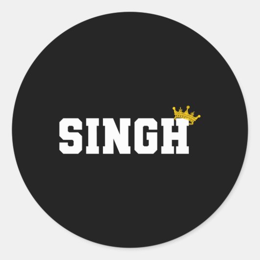 Simple Singh Indian Punjab Punjabi Sikh Runder Aufkleber (Vorderseite)