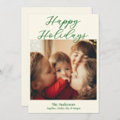 Simple Single Photo Feiertagskarte (Vorne/Hinten)