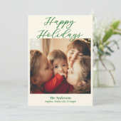 Simple Single Photo Feiertagskarte (Stehend Vorderseite)