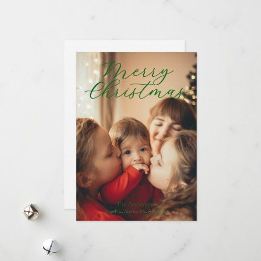 Simple Single Photo Holida Feiertagskarte (Vorderseite/Rückseite Beispiel)