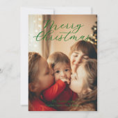 Simple Single Photo Holida Feiertagskarte (Vorderseite)