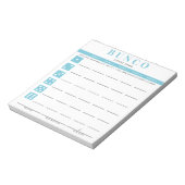 Simple Sky Blue Bunco Score Card Notepad Notizblock (Rotiert)