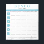 Simple Sky Blue Bunco Score Card Notepad Notizblock<br><div class="desc">Entferne so viele Punktkarten wie nötig von diesem Notizblock und schlüpfe dein Bunco-Spiel mit diesen,  bereit zu gehen und leicht zu benutzen,  Abreißen von Punkteblättern und jeder Spieler kann leicht behalten,  die Spur seiner Gewinne und Verluste,  sowie das Sammeln von buncos und kleinen buncos für bis zu fünf Runden.</div>