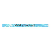 Simple sky blue glitt sparkle stars add your text satinband (Vorderseite)