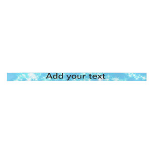 Simple sky blue glitt sparkle stars add your text  satinband